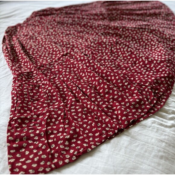 Vintage Ditzy Floral Tiered Peasant Maxi Skirt Prairie Country Cottage Boho Lg - Picture 12 of 15